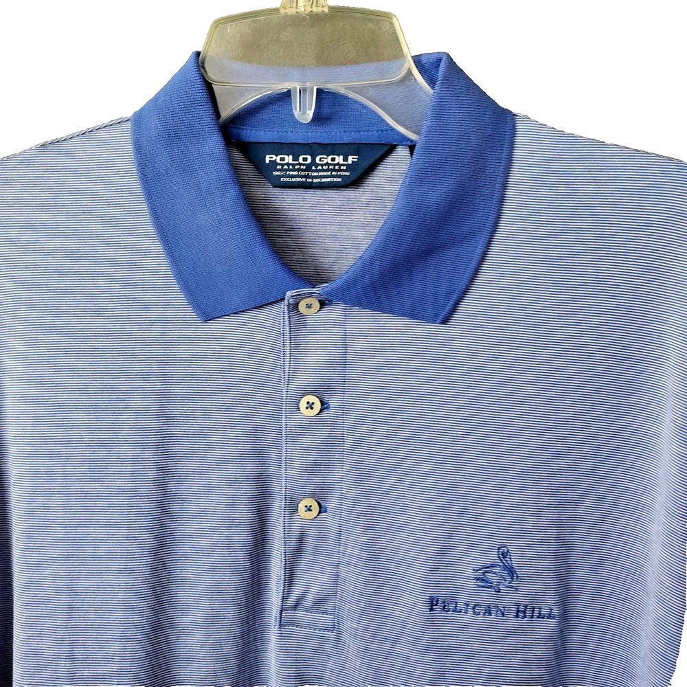 Ralph Lauren Polo Golf Men's Large Blue Pelican Hill Golf Club Newport Beach‎